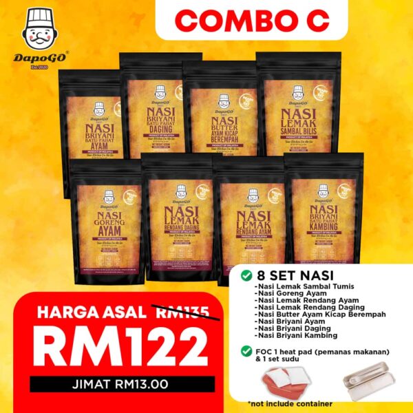 Set Kombo C - 8 SET NASI LENGKAP (2026)