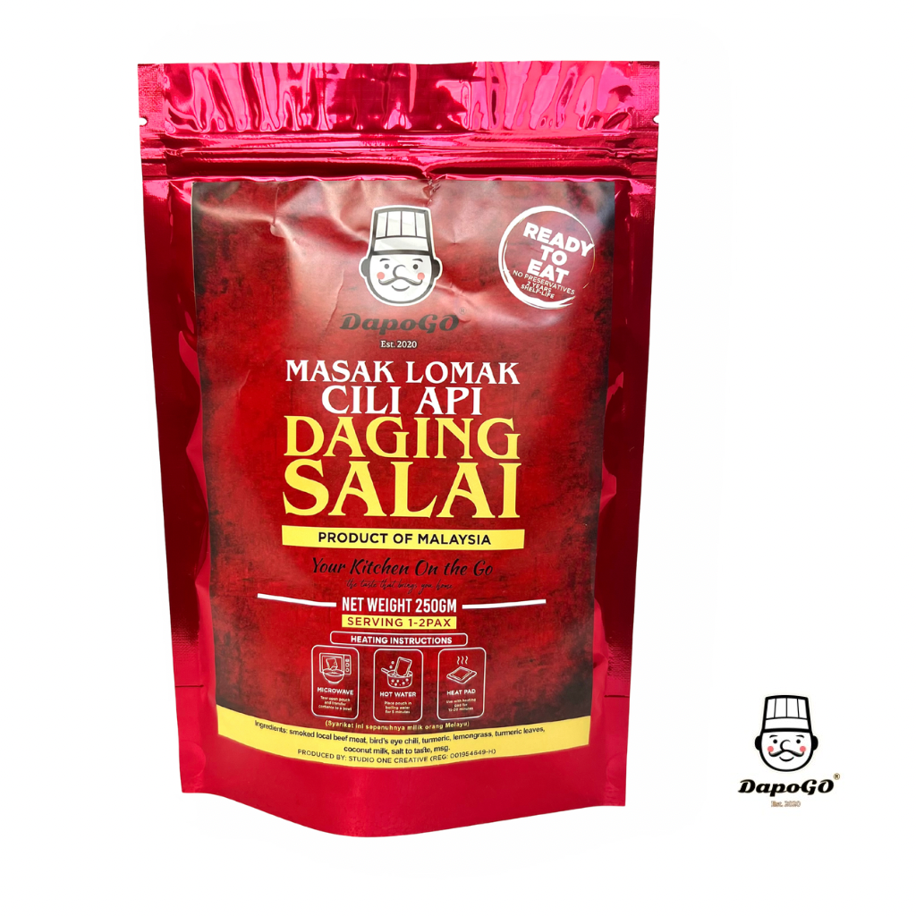 Pek retort Masak Lomak Cili Api Daging Salai DapoGo
